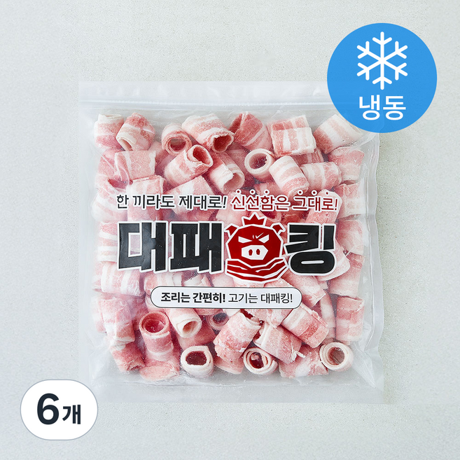대패킹 진짜 정삼겹 대패삼겹살 (냉동), 800g, 6개