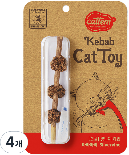 캣템 고양이 케밥 장난감 마따따비, 케밥 마따따비, 4개