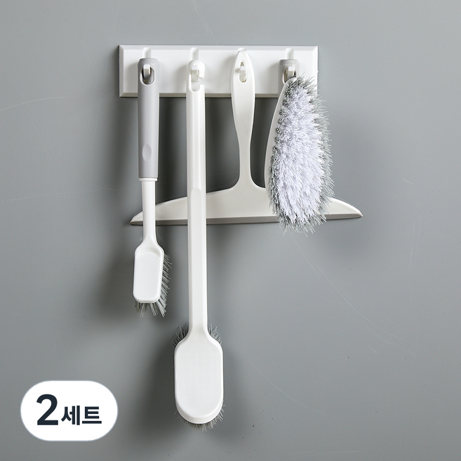 모던하우스 와우 뉴클린 청소키트 5종, 화이트 + 그레이, 2세트