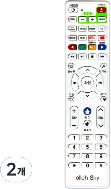 낫투 KT 셋톱 LG 삼성 TV 리모컨, ComBo-3010, 2개