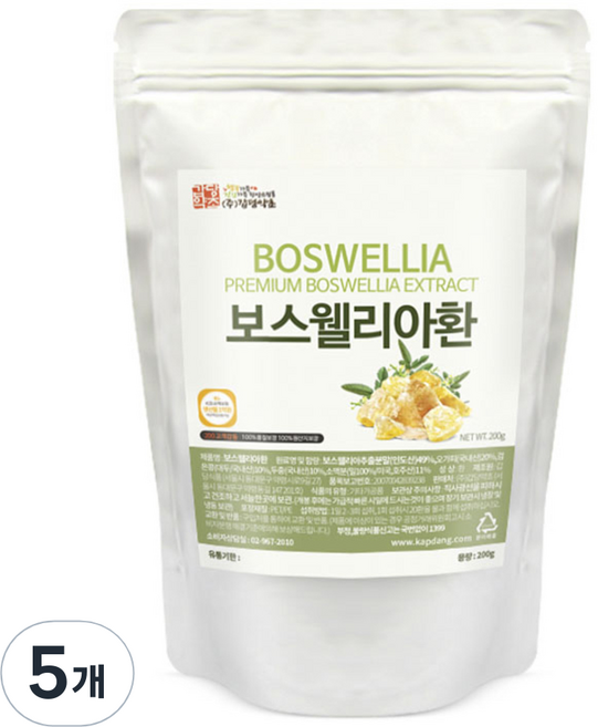 갑당약초 보스웰리아환 실속형 지퍼백, 5개, 200g