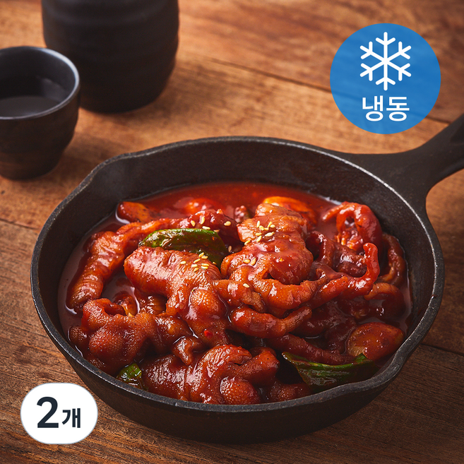 청춘불판 무뼈양념닭발 비가열 (냉동), 300g, 2개