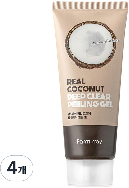 팜스테이 리얼 코코넛 딥 클리어 필링 젤, 100ml, 4개