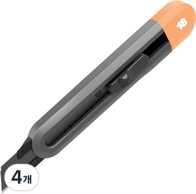deLi 得力 家用系列 美工刀 18mm 黃色 HT4018C, 4個