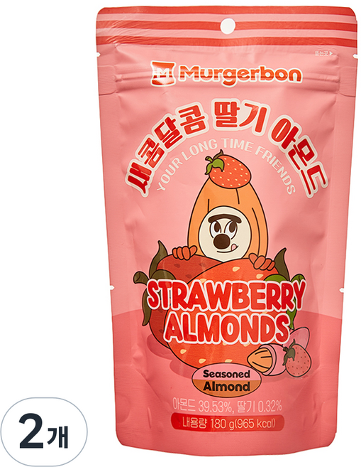 Murgerbon 酸甜草莓杏仁, 2個, 180g
