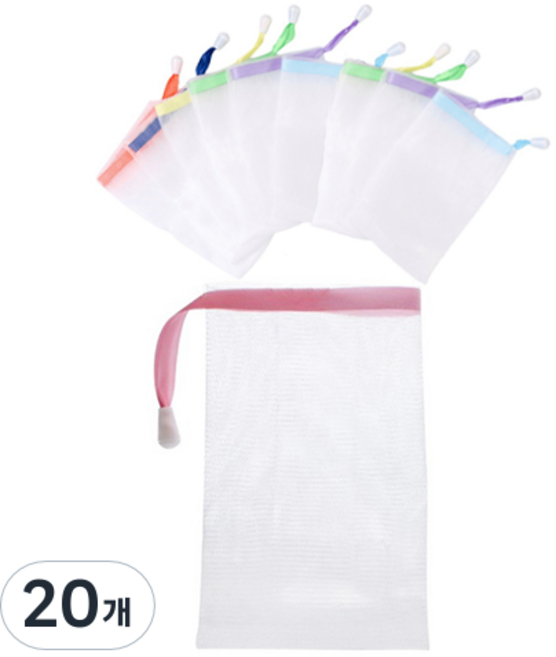 MEO 2겹 비누 거품망, 랜덤발송, 20개