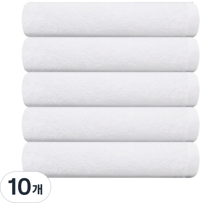 송월타월 무지 150g 30수 면사, 백색, 10개