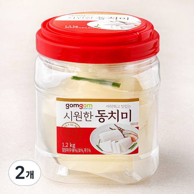 곰곰 시원한 동치미 (냉장), 1.2kg, 2개