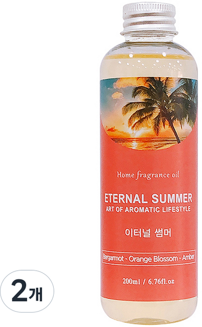 아로마코 리필 디퓨저 이터널썸머, 이터널 썸머, 200ml, 2개