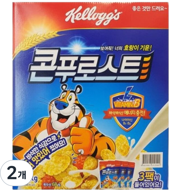 Kellogg's 家樂氏 FROSTIES 東尼玉米片 3p, 1.8kg, 2個