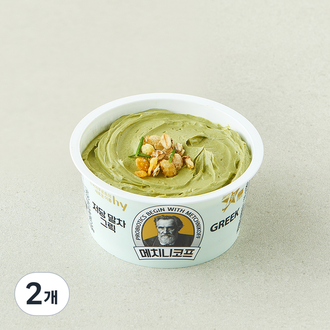 에치와이 메치니코프 저당 말차그릭, 100g, 2개