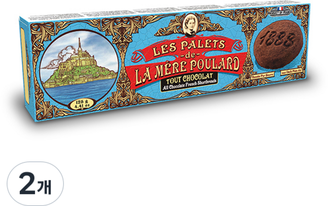 La Mere Poulard 巧克力餅乾託盤, 125g, 2個