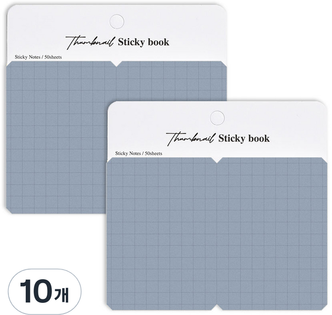 플레픽 썸네일 미니 스티키북 50p, 11 다이어리그리드, 10개