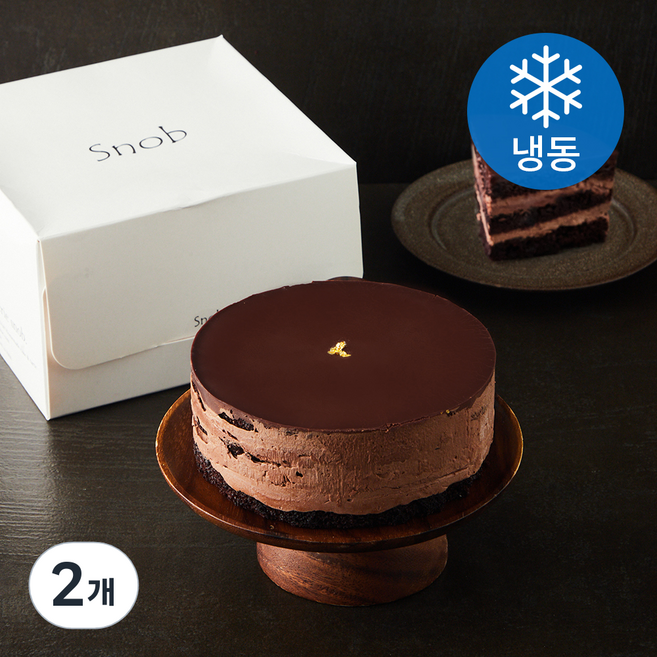 소노브 쇼콜라 케이크 (냉동), 375g, 2개