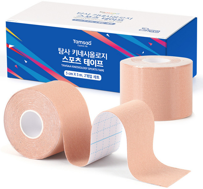 탐사 키네시올로지 스포츠 테이프 5cm*5m, 1개, 2개입