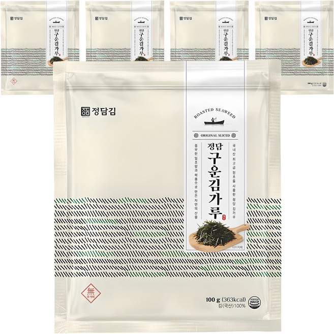 정담김 정담 구운 김가루, 100g, 5개