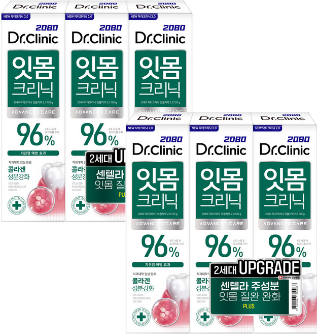 2080 Dr. Clinic 牙齦護理牙膏 2, 6個, 120g