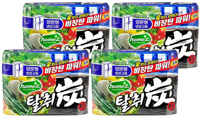 홈즈 탈취탄 양문형 냉장고용 본품, 240g, 4개
