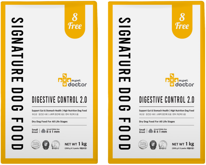 마이펫닥터 강아지 다이제스티브 컨트롤 2.0 사료, 장건강/유산균, 1kg, 2개