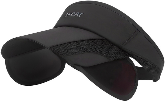 A-VIC SPORTS 戶外抗UV防紫外線滑動遮陽帽, 黑色