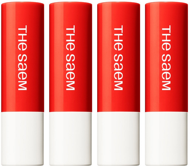 더샘 샘물 에센셜 틴트 립밤, OR01, 4g, 4개