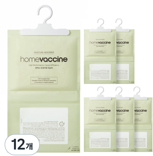 홈백신 옷걸이형 제습제 본품, 400g, 12개
