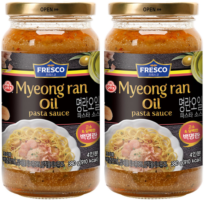 OTOKI 不倒翁 Fresco明太子橄欖油義大利麵醬, 2個, 380g