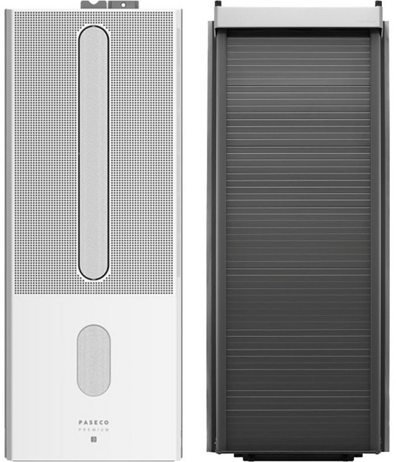 파세코 19.5㎡(5.9평) 프리미엄3 스마트 환기기능 창문형 에어컨 실버 방문설치, PWA-3600PS, 98cm