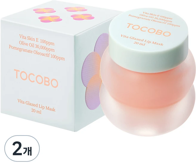 토코보 비타 글레이즈드 립 마스크 20ml, 1개입, 2개 - 쿠팡