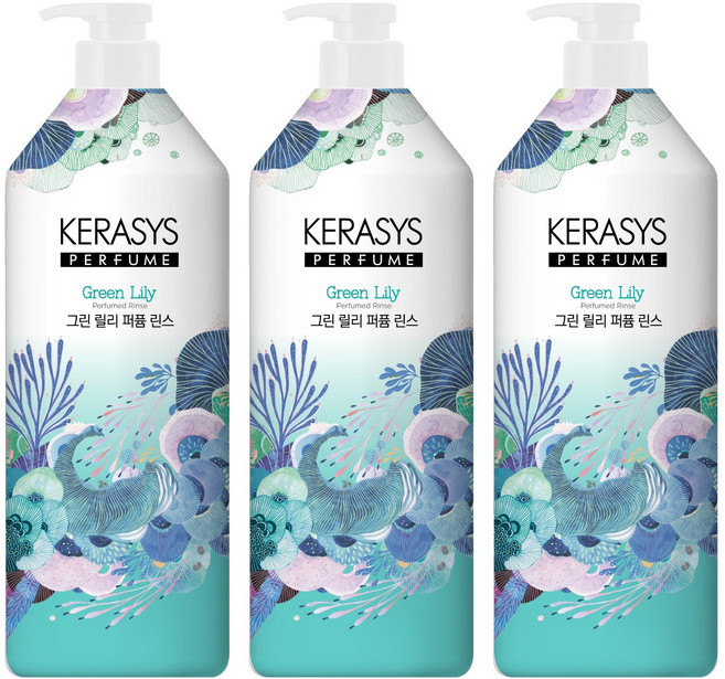 케라시스 그린 릴리 퍼퓸 린스, 3개, 1L
