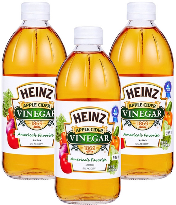 하인즈 애플사이다 식초, 473ml, 3개