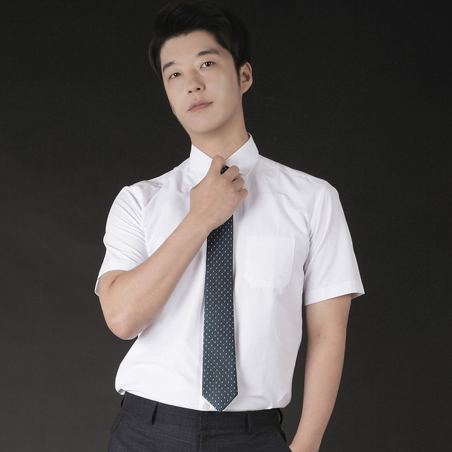 엘엑스티 남성용 구김없는 반팔 와이셔츠