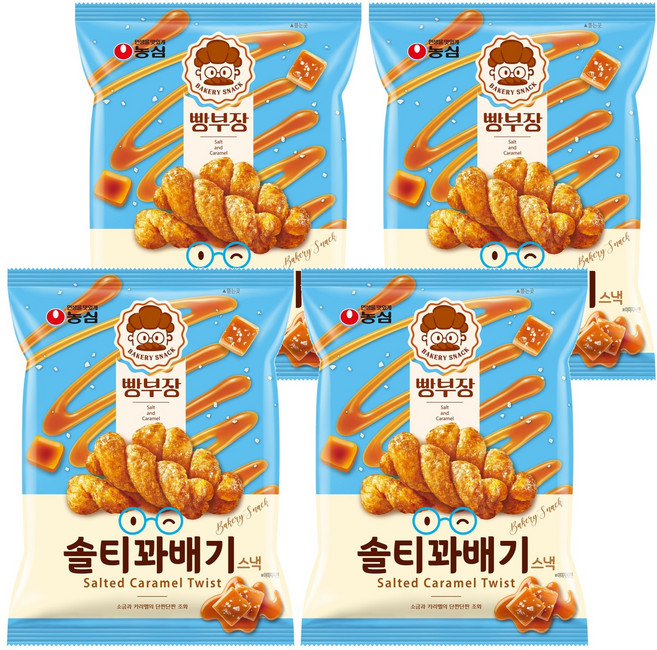 빵부장 솔티꽈배기 스낵, 55g, 4개