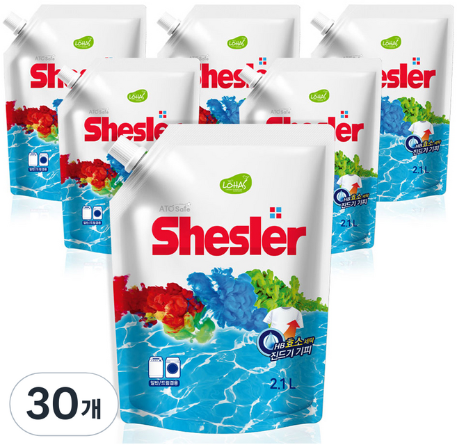 쉬슬러 액체세제 에이프릴 리필, 30개, 2.1L