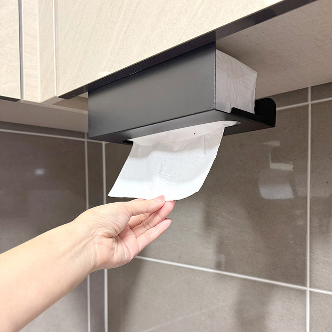 모나코올리브 모노 싱크 상단 티슈 디스펜서, 블랙, 1개