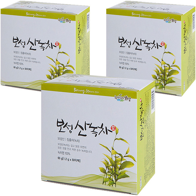 녹차수도보성 산 녹차 티백, 1.2g, 50개입, 3개
