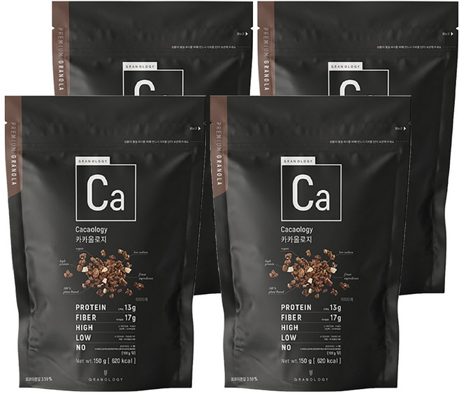 그라놀로지 카카올로지 그래놀라 시리얼, 150g, 4개