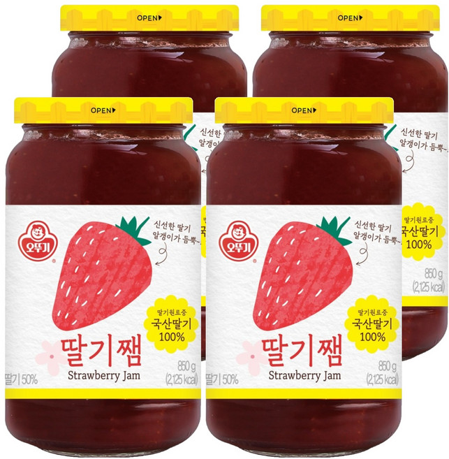 오뚜기 딸기쨈, 850g, 4개