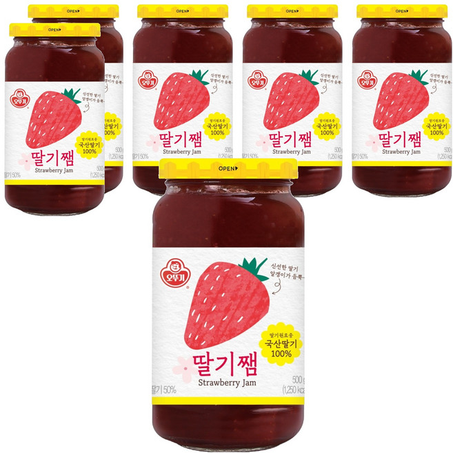 오뚜기 딸기쨈, 500g, 6개