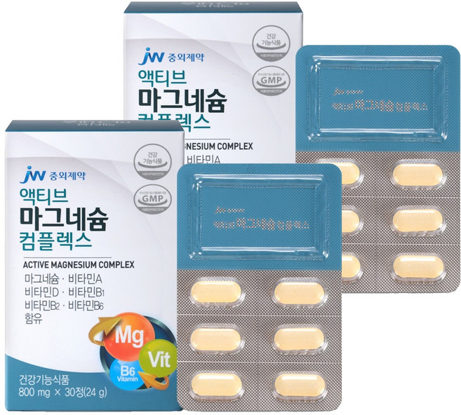 JW중외제약 액티브 마그네슘 컴플렉스, 30정, 2개