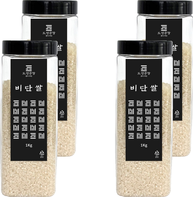 2025년 햅쌀 도정공장 유기농 비단쌀 백미, 1kg, 4개, 상등급