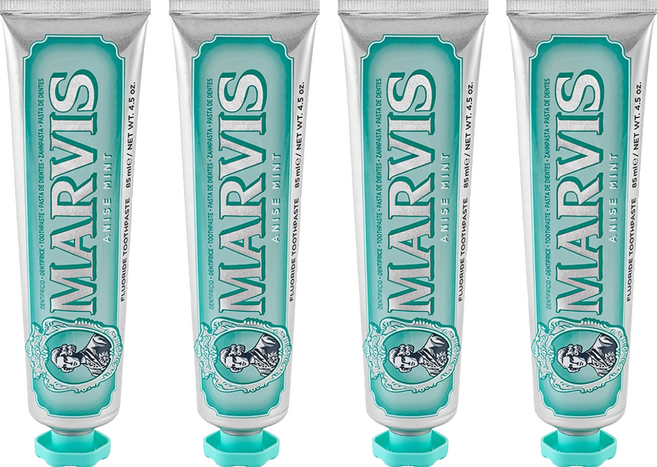 MARVIS 台灣公司貨 義大利頂級牙膏 茴香薄荷, 85ml, 4條