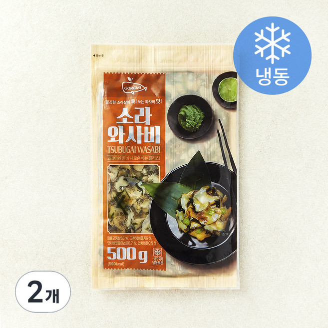 고래미 소라와사비 (냉동), 500g, 2개