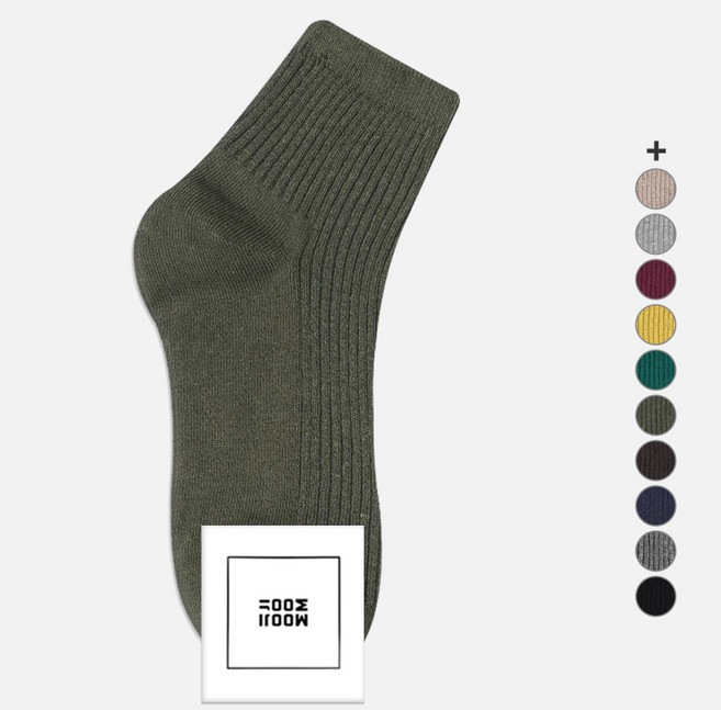 무지무지 여성용 데일리 갑종 골지 단목 양말