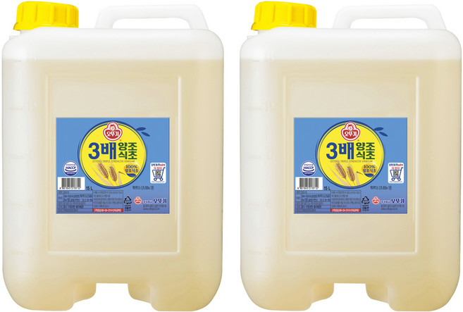 오뚜기 3배 양조 식초, 15L, 2개