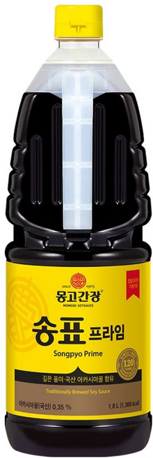몽고간장 송표 프라임 양조간장, 1.8L, 1개