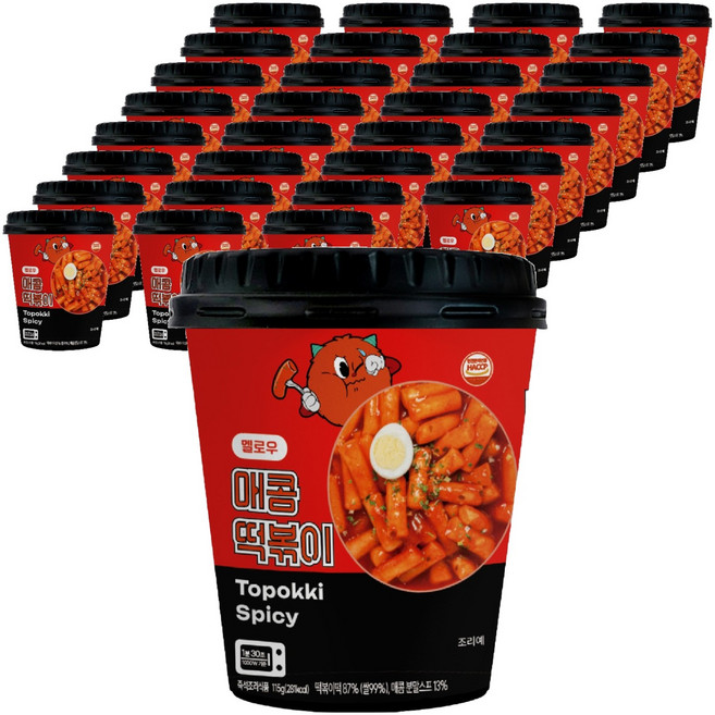 Mellowbean Leri 辣味炒年糕, 115g, 32個