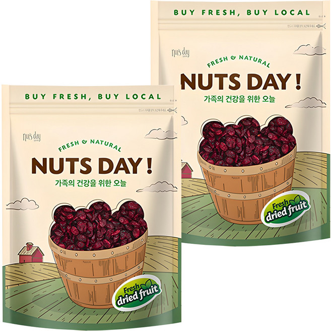넛츠데이 건크랜베리, 600g, 2개