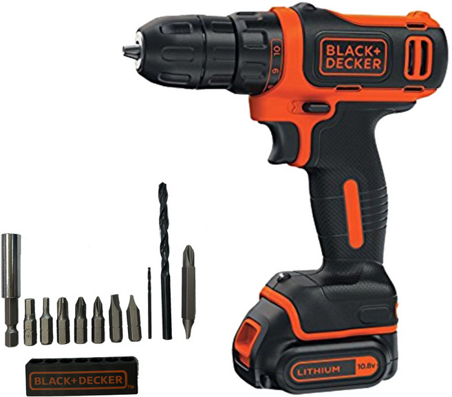 블랙앤데커 충전 전동드릴 BDCDD12K, 1개