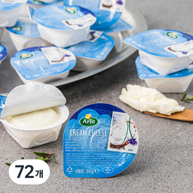 Arla 크림치즈 포션, 20g, 24개입, 3개